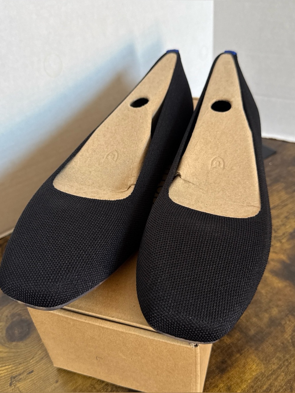 Rothy’s Women’s The Max Square Flats Black Size 13 NEW